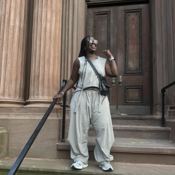 Free People Talley Set Medium NWT Slouchy harem pants, hi low sleeveless top - Picture 10 of 11